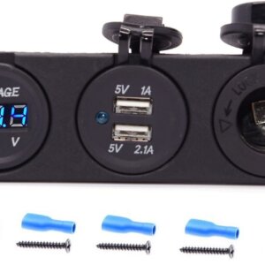 12V Outlet Charger Socket Panel